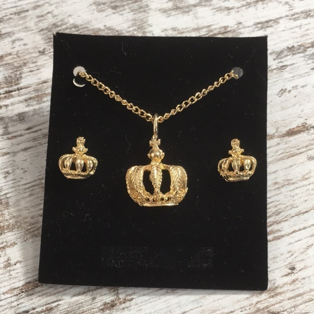 Royal Crown Necklace and Earrings set